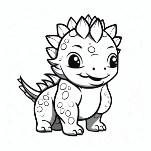 Monster hunt - Cute dragon coloring page adventure