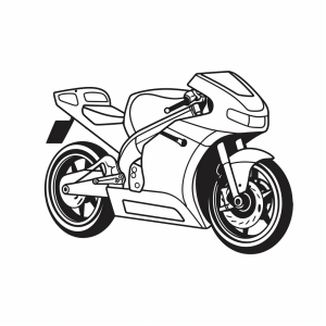 Motorcycle racing - Motorcycle racing coloring picture for little racing fans