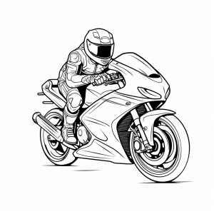 Motorcycle racing - Motorcycle racing coloring fun