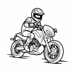 Motorcyclist - Motorcyclist coloring page