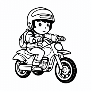 Motorcyclist - Motorcyclist coloring fun