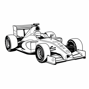 Motorsport - Race car coloring picture for kids