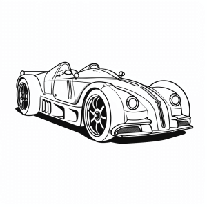 Motorsport - Racing car coloring page for kids