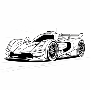 Motorsport - Racing car coloring page for kids