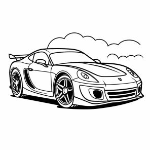 Motorsport - Racing car coloring page for little racers