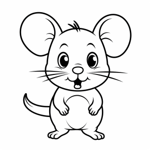 Mouse - Cute mouse coloring page