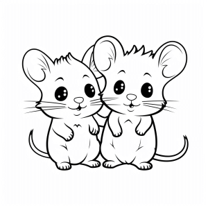 Mouse - Mouse friends coloring picture