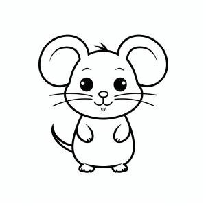 Mouse - Little mouse coloring page for kids