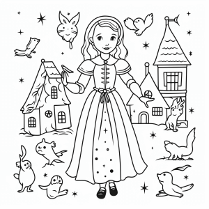 Mrs. Holle - Magical Mrs. Holle coloring page