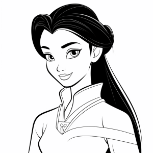 Mulan - Mulan portrait coloring page