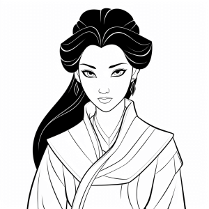 Mulan - Mulan coloring page for kids