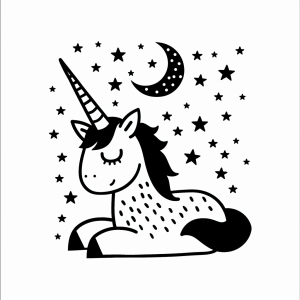 Mystical unicorn in the night - Mystical unicorn in the night