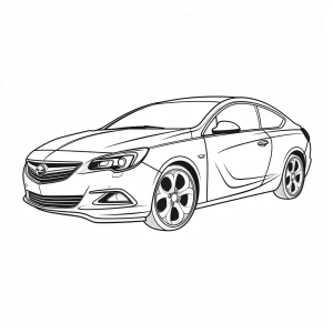 Opel - Sporty car coloring picture for kids