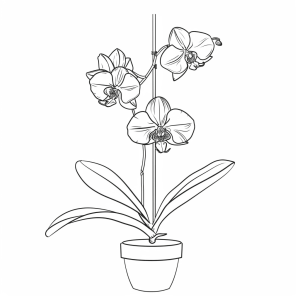 Orchids in the greenhouse - Orchids in the greenhouse coloring page