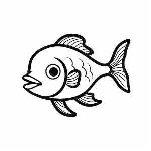 Ornamental fish - Cute ornamental fish coloring page