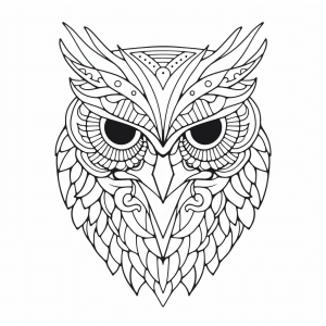 Owl - Owl face mask template for creative children