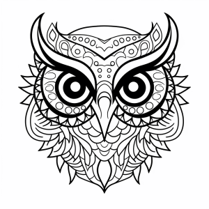 Owl - Owl face template: creative fun for kids