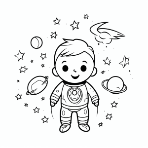 Painter - Space adventure coloring page