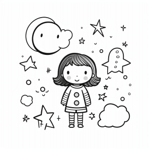 Painter - Space adventure coloring page