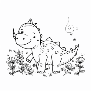 Paleontology and research - Explorer Dinosaur Discovery Coloring Page