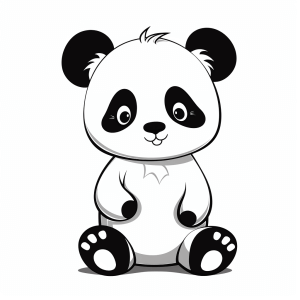 Panda - Cute panda to color in