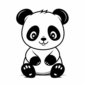 Panda - Panda drawing for children