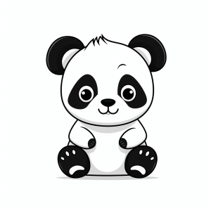 Panda - Panda playtime coloring page