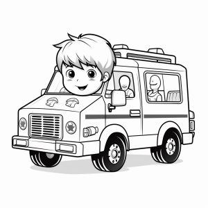 Paramedic - Rescue service coloring page for aspiring paramedics