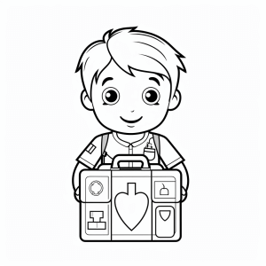 Paramedic - Discover the world of paramedics with our coloring page