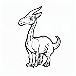 Parasaurolophus - Parasaurolophus dinosaur to color in