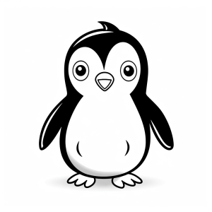 Parents - Cute penguin coloring picture for kids