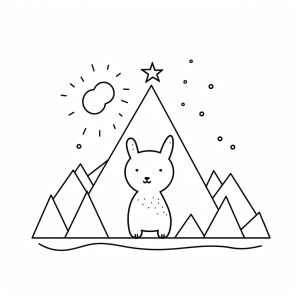 Parents - Mountain animal adventure to color in