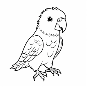 Parrot - Colorful parrot coloring page