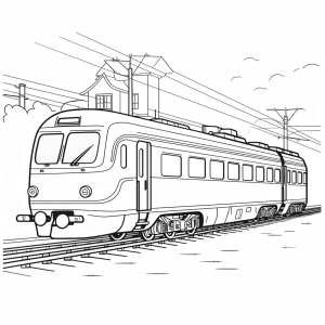 Passenger train - Railroad fun to color - Passenger train adventure