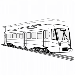 Passenger train - Passenger train coloring adventure