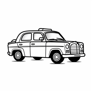 Patrol car - Police car coloring page for kids