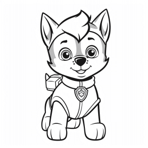 Paw Patrol - Happy puppy coloring picture to print