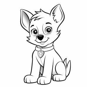 Paw Patrol - Coloring picture cute puppy