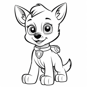 Paw Patrol - Cute puppy coloring picture for kids