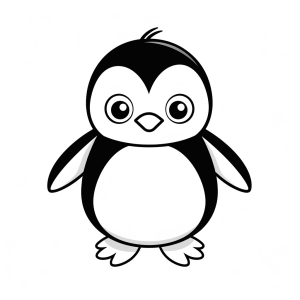 Penguin - Funny penguin to color in