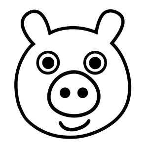 Peppa Pig - Pink piggy face mask for children