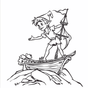 Peter Pan and Neverland - Peter Pan adventure coloring page