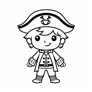 Pirate captain - Little pirate captain - coloring adventures on the high seas