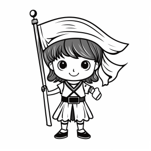 Pirate flag - Pirate flags adventure coloring picture