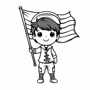 Pirate flag - Pirate flag coloring adventure for children