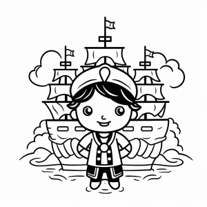 Pirate Island - Pirate Island Adventure Coloring Page