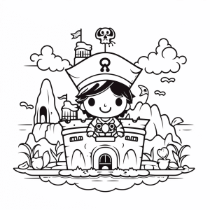 Pirate Island - Pirate Island Adventure Coloring Page