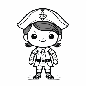 Pirate - Pirate adventure coloring picture