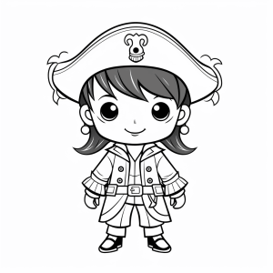 Pirate - Little pirate coloring picture for kids