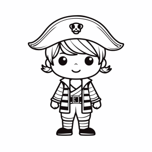 Pirate - Pirate adventure coloring picture